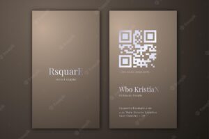 Realistic luxury vertical business card editable template