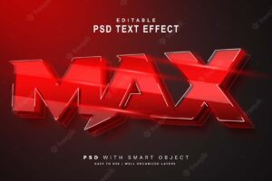Red max text effect