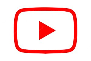 Red youtube logo with white background
