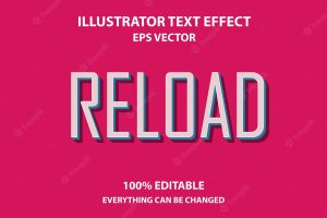 Reload editable text effect