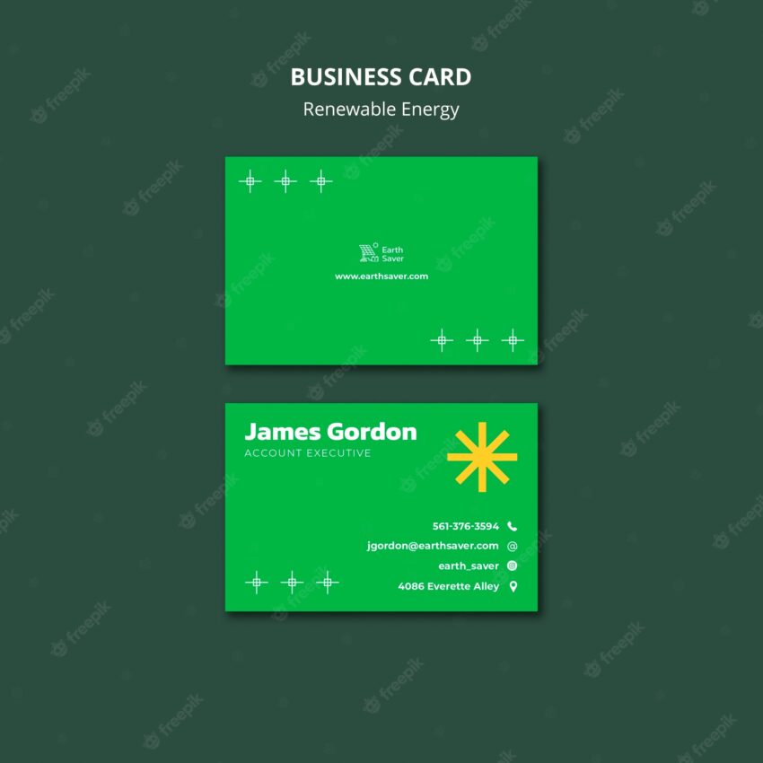 Renewable energy business card