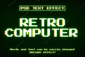 Retro computer text effect