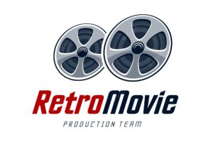 Retro movie logo