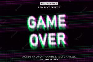 Retro screen text effect