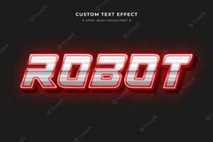 Robot futuristic 3d text style effect