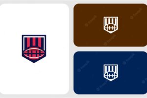 Rugby logo american football logo design template