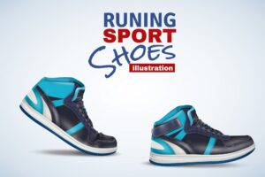 Running sport shoes illustration