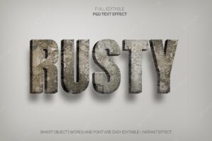 Rust text effect