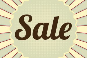 Sale banner in vintage style