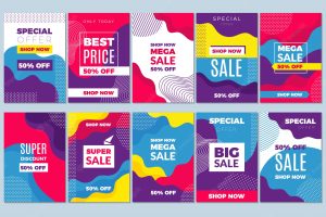 Sale offers flyer. adverizing banners template special marketing tags discound with abstract mobile background