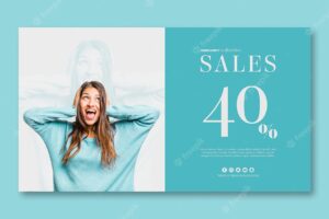 Sales banner template with image