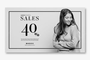 Sales banner template with image