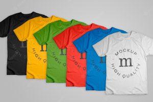 Set of color tshirts