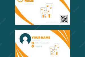 Set of modern business card design template name card