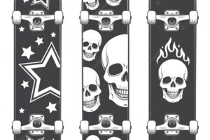 Set of skateboards