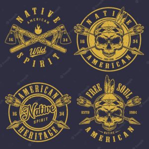 Set of skull logos