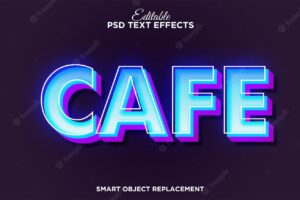 Shiny neon text effects with modern texture