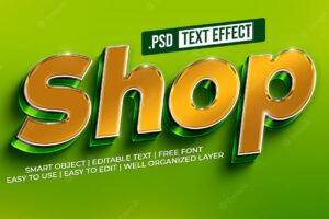 Shop text style effect