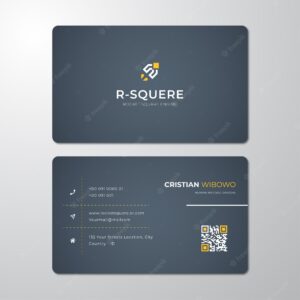 Simple beautiful dark blue business cards