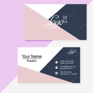 Simple bussiness card template design vector illustration