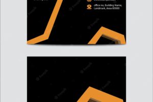 Simple flat or minimal business card vector illustration