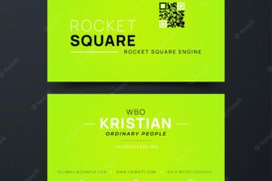 Simple modern beautiful green business visit cards