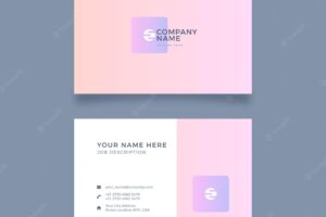 Simplistic pastel gradient business cards
