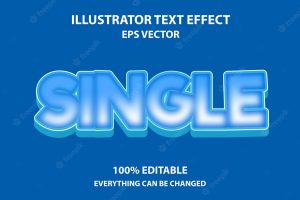 Single editable text effect