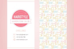 Sketches hairdresser elements card