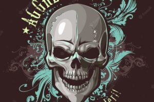 Skull background design