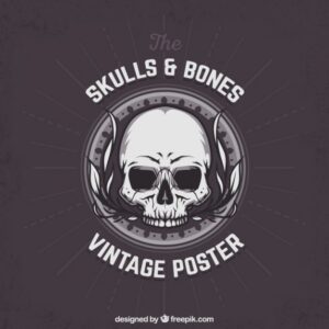 Skull and bones poster