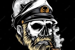 Skull captain vector
