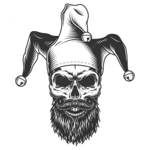 Skull in the jester hat