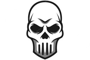 Skull mascot design vector