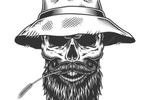 Skull in the panama hat