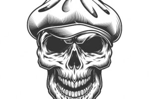 Skull in the tweed hat