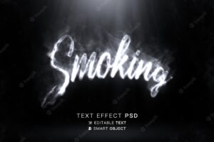 Smoking text effect writing