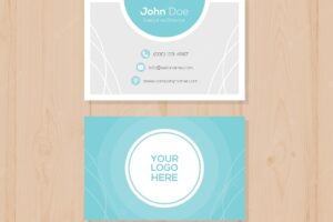 Smooth blue business card template