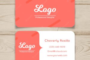 Smooth red business card design