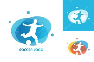 Soccer logo template design vector, emblem, design concept, creative symbol, icon