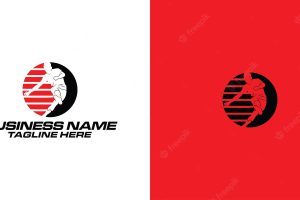 Soccer player kicks logo template icon illustration brand identity