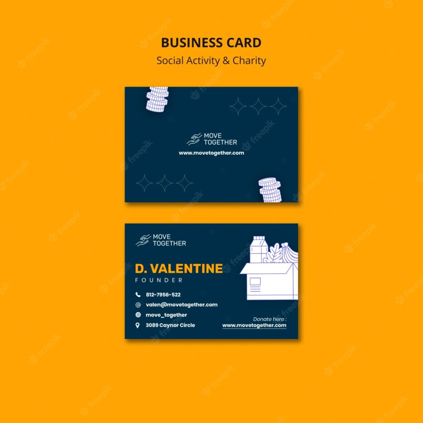 Social activity business card