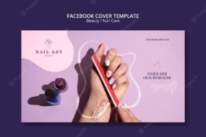 Social media cover template for nail care