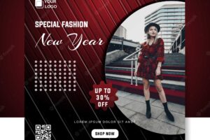 Social media post template for fashion shop