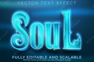 Soul ghost text effect, editable ocean and spirit text style