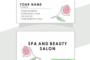 Spa and beauty salon business card