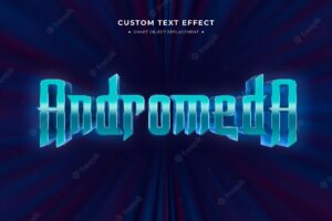 Space movie and video game 3d text style effect