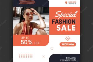 Special fashion sale social media post template