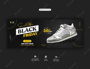 Special offer black friday facebook cover banner template