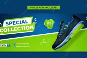 Special shoes social media and facebook cover post template